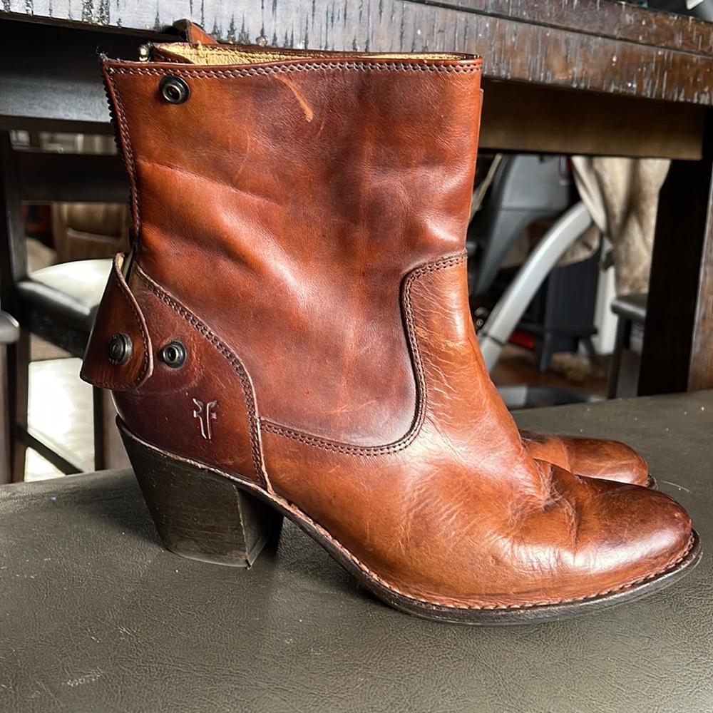 Frye Brown Heeled Boots